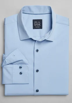 Traveler® COOLMOTION Tailored Fit 4 Way Stretch Long Sleeve Button Up Shirt -Big & Tall