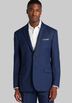 Traveler® COOLMOTION Tailored Fit Windowpane Suit Separates Jacket - Big & Tall