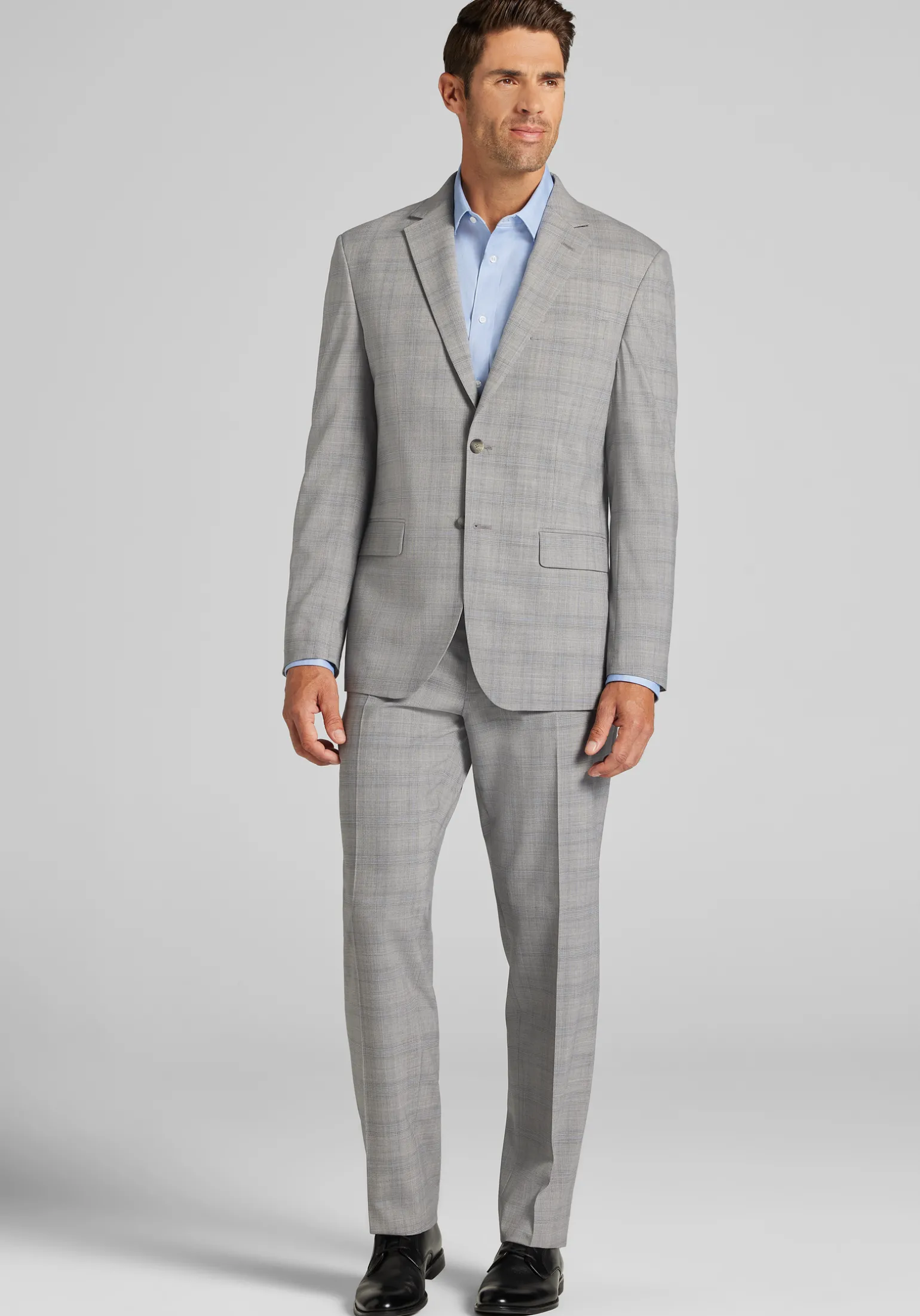 Traveler® COOLMOTION Tailored Fit Plaid Suit Separates Jacket - Big & Tall