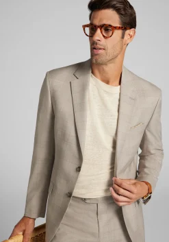 Traveler® COOLMOTION Tailored Fit Plaid Suit Jacket