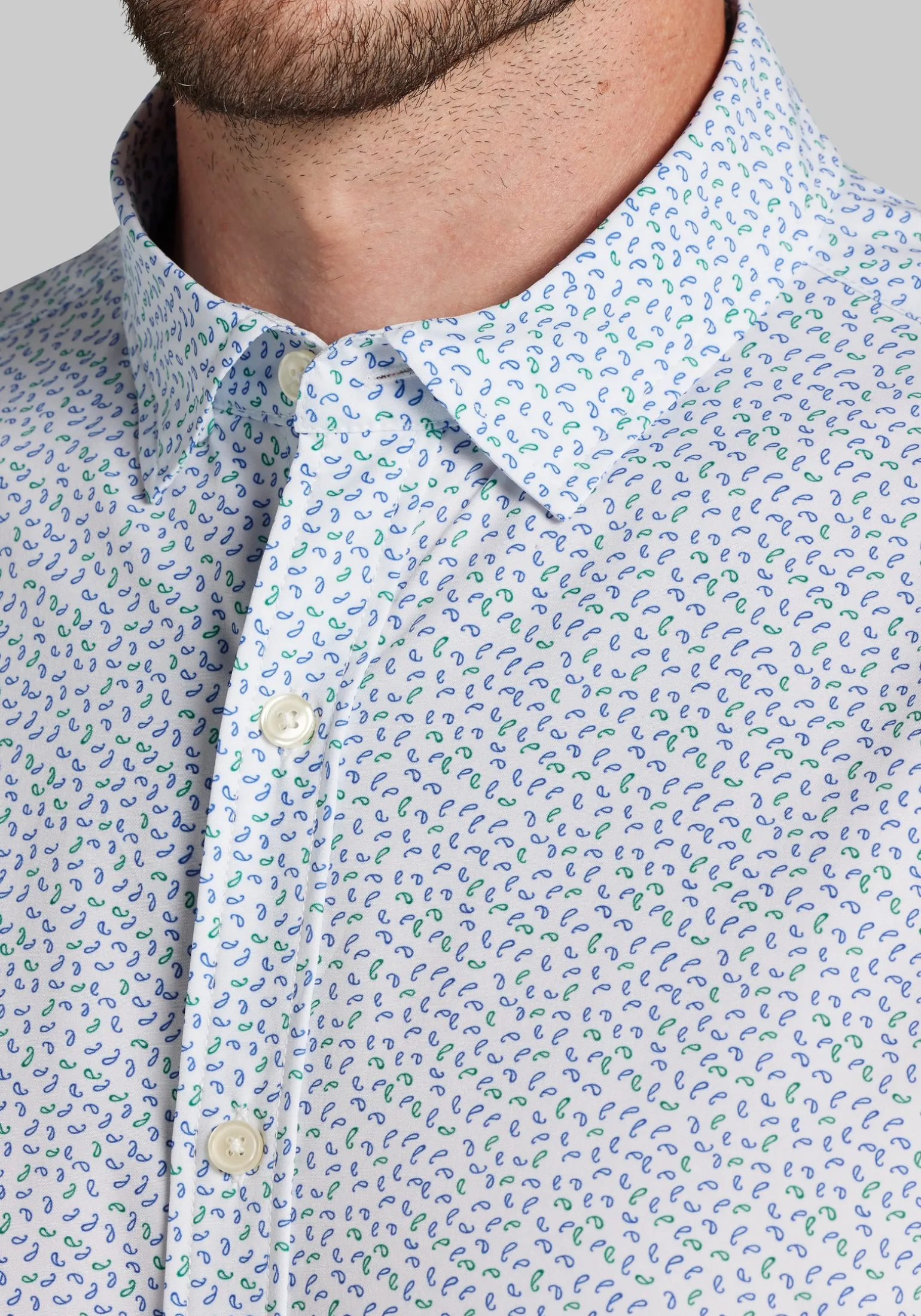 Traveler® COOLMOTION Tailored Fit Paisley Button Up Shirt