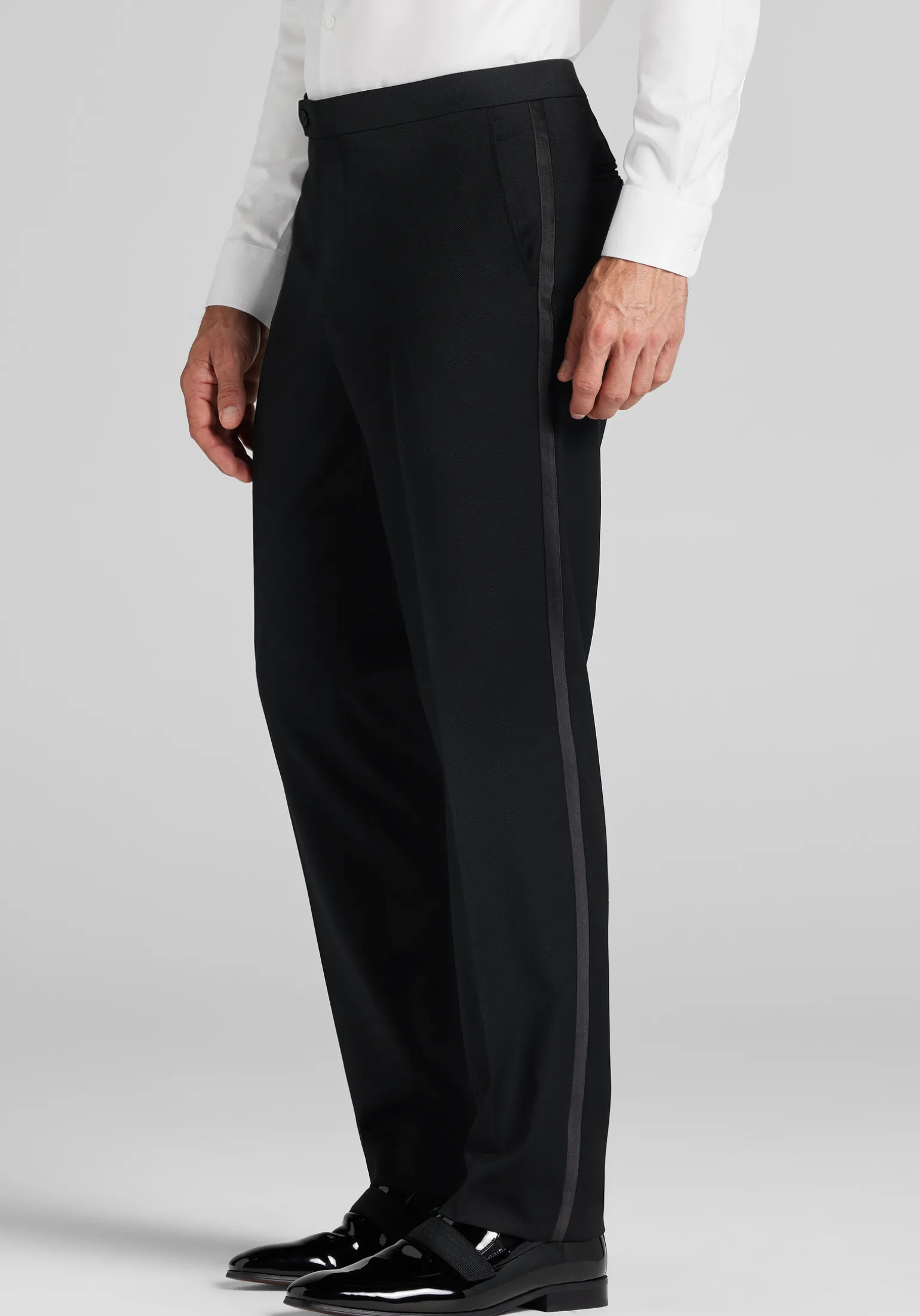 Traveler® COOLMOTION Tailored Fit Textured Wool Blend Tuxedo Separates Pants