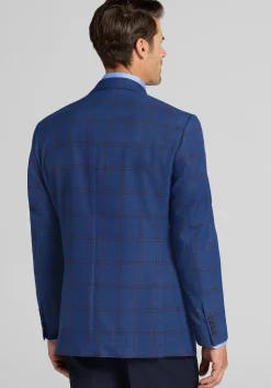 Traveler® COOLMOTION Traditional Fit Windowpane Sportcoat
