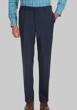 Traveler® Performance Traditional Fit Slider Waistband Pleated Chinos - Big & Tall