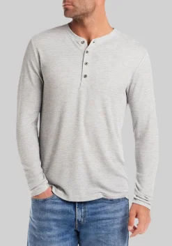 Vintage & Black Traditional Fit Crinkled Henley