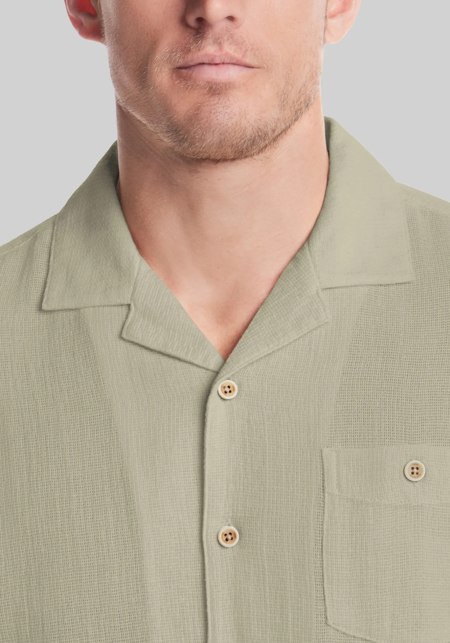 Weatherproof Vintage Traditional Fit Airtex Camp Shirt