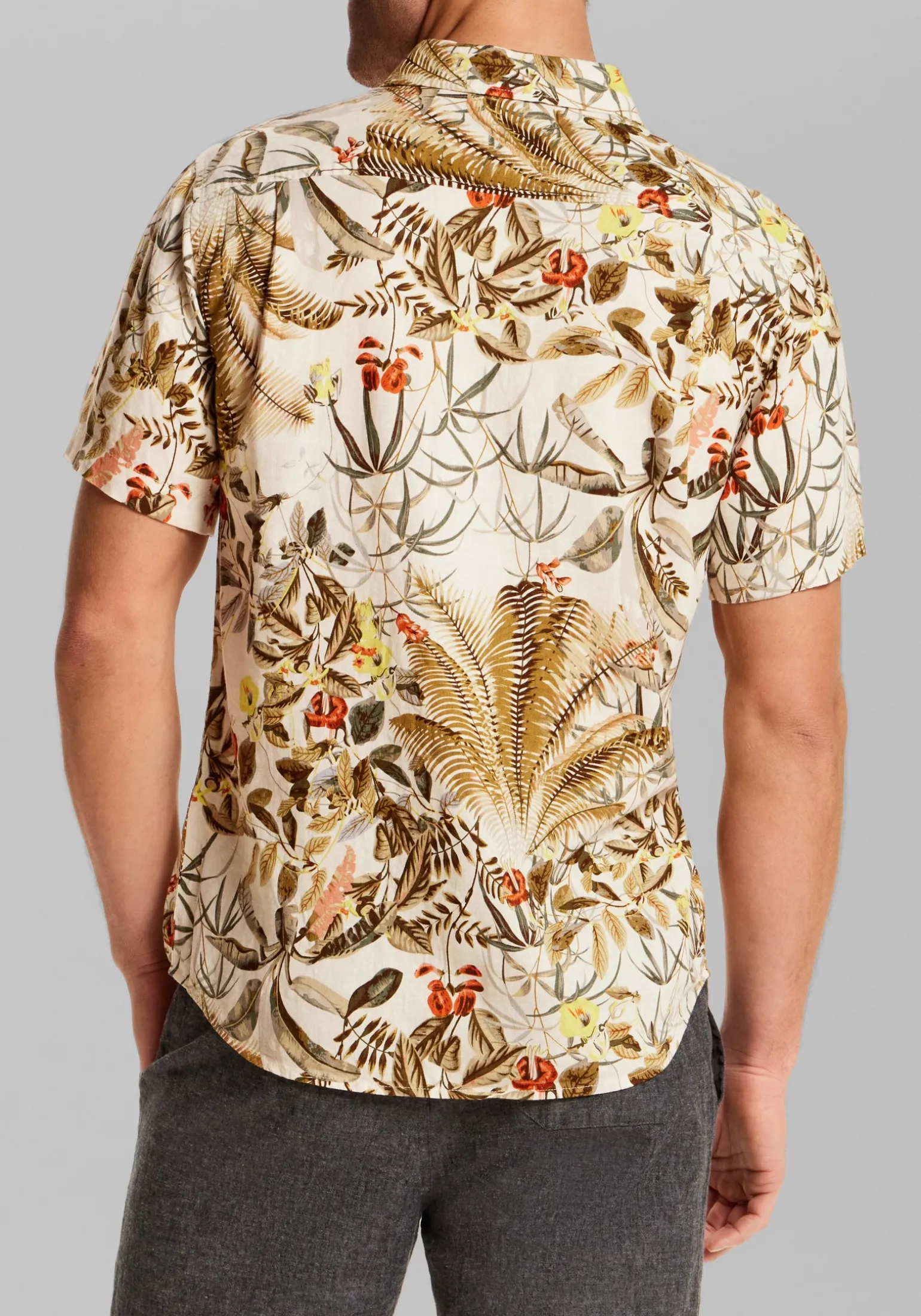 Weatherproof Vintage Traditional Fit Linen-Blend Camp Shirt