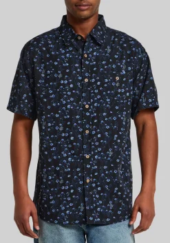 Weatherproof Vintage Traditional Fit Small Floral Poplin Button Up Shirt