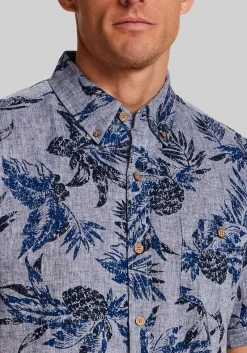 Weatherproof Vintage Traditional Fit Tropical Button Up Hawaiian Shirt