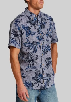 Weatherproof Vintage Traditional Fit Tropical Button Up Hawaiian Shirt