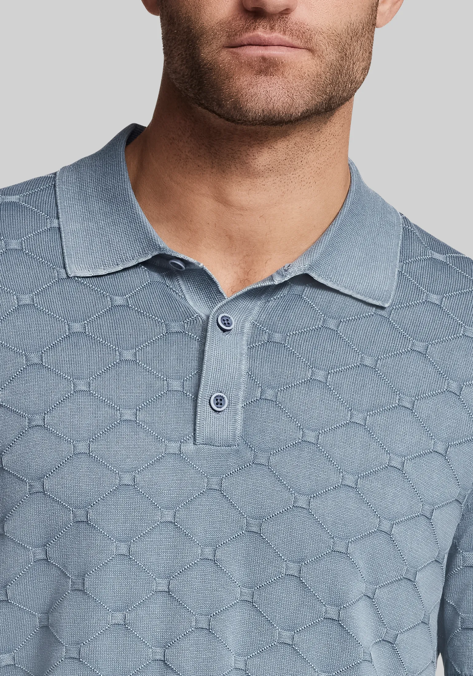 Weatherproof Vintage Traditional Fit Stonewash Diamond Polo Sweater